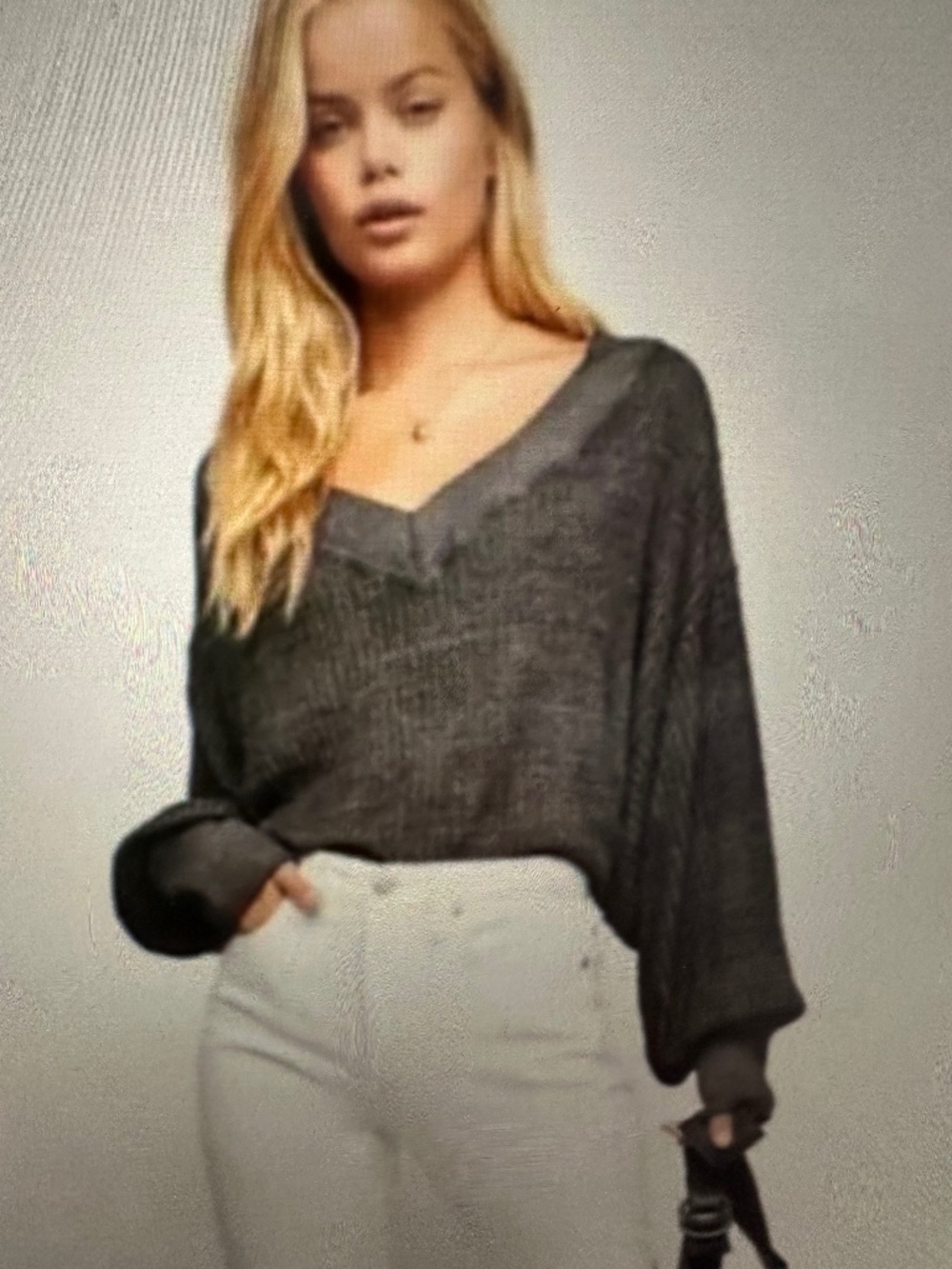Free People, We The Free “South Side Thermal knit”small